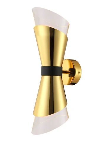 Бра GRIS AP2 GOLD Crystal Lux прозрачный на 2 лампы, основание золотое в стиле современный  фото 2